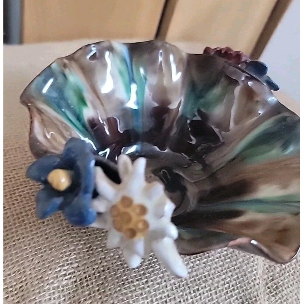 Liezen Austria Wien Bowl Brown With Flowers